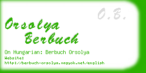 orsolya berbuch business card